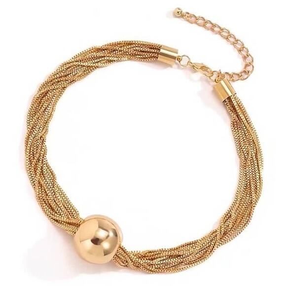 NEW Layering Bracelet 7" 8" 9" Box Chain Layer Gold Tone Trendy Trending MA06 - Picture 2 of 4